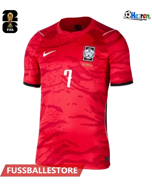 Günstige Republik Korea Son Heung-min #7 Heimtrikot WM 2026 Kurzarm